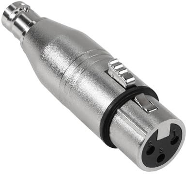 QIANRENON 3Pin XLR Female to BNC Female Coaxial Analog Video Adapter, XLR and BNC, for RF, Audio, Camera, Microphone, Mixing Console