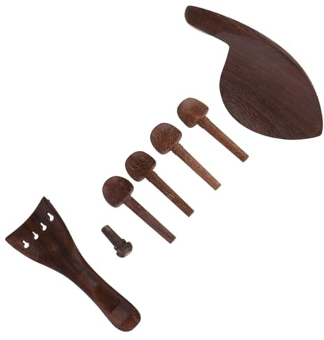 Toyvian Geigen-saitenhalter Holz mit Kinnhalter Endknopf Wirbeln und Ersatzteilen für Violinen Musikzubehör für Geigenliebhaber