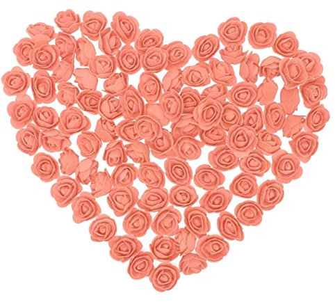 TOPBATHY 100st Künstliche Rosenköpfe Falsche Rose Hochzeitsdeko Bär Geschenkbox nköpfe Echte Touch-schaumn Schaum nkopf Gefälschte n Rote Blumen 3D