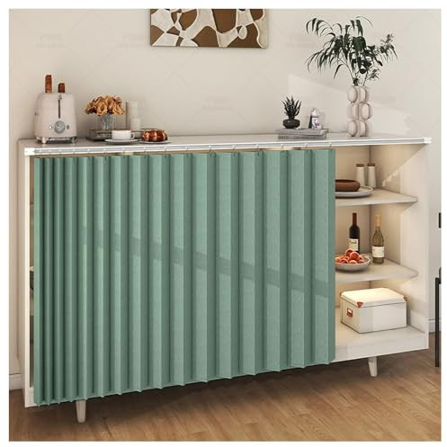 BLUEZY Schrankvorhänge Für Küche, Kleiderschrank, Badezimmer, Staubdichter Vorhang Für Regale, Wandpaneele, Regal Vorhang, Coffee Shop Vorhang, Schrank Schatten Vorhang A,W160x H70cm