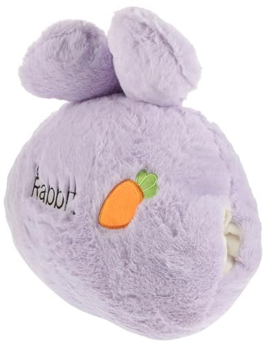 KONTONTY Plüschhase Handwärmer Kissen Niedlicher Cartoon-Kaninchen Kuscheltier Weiches Wärmekissen Für Mädchen Dekoratives Sofakissen in Violett Winterlicher Raumdekor Und Geschenk