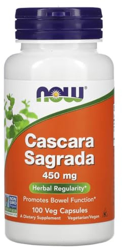 Now Foods - Cascara Sagrada | Natürliche Unterstützung für eine gesunde Verdauung - 450mg - 100 Kapseln