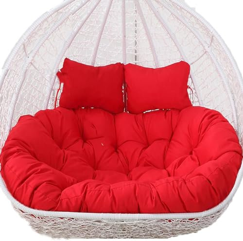 Hängesessel Kissen als Ersatz, 2-Sitzer-Drehstuhl-Schaukelkissen für den Außenbereich, waschbar, dick, groß, für 2 Personen, Korbschaukelstuhl Kissen, wasserdicht und sonnenbeständig(J)