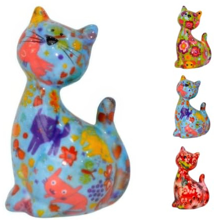 netproshop Spardose Katze Caramel aus Keramik Pomme Pidou Größe S ca. 8x7x13 cm, Auswahl:Cat