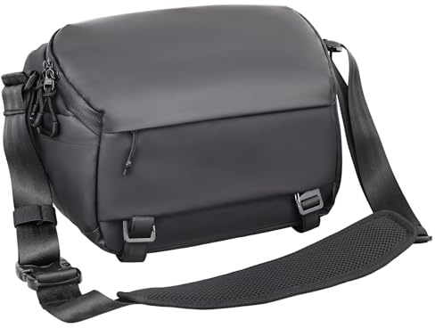 INNOREL CB0611 Camera Sling Bag,DSLR/SLR/Mirrorless Travel Waterproof Camera Bags Case Crossbody für Fotografen mit Stativhalterung und herausnehmbaren modularen Einsätzen,6 Liter,Schwarz