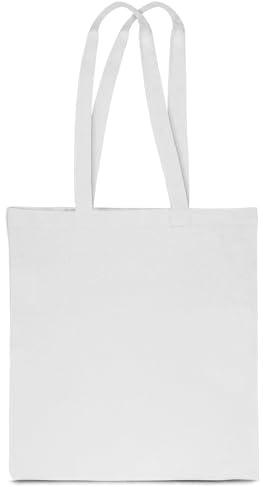SAKETOS Stofftasche 38 x 42 cm - Tote Bag - Stoffbeutel zum Bemalen Unbedruckt 1, 5, 10, 25, 50 Stk. - Baumwolltasche mit Zwei Langen Griffen - Tragetasche, Einkaufstaschen