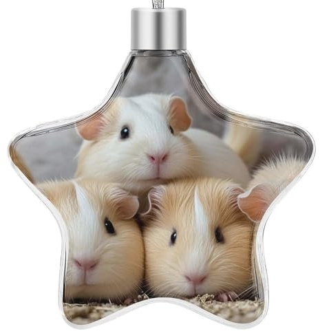 Weihnachtsschmuck 2024 Weihnachtsbaum Stern Anhänger Meerschweinchen Lustige Weihnachtsanhänger Hängende Weihnachtsbaum Dekoration für Zuhause Neujahr Party Supplies Geschenke