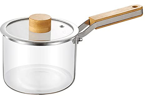 Kochtopf, Glastopf, Auflaufform, Backofen, hitzebeständiger Kochtopf aus klarem Glas, beheizbarer Suppentopf aus klarem Glas, Kochgeschirr-Set aus klarem Glas für Pasta, Nudeln, Suppe, Milch, Lebensmi