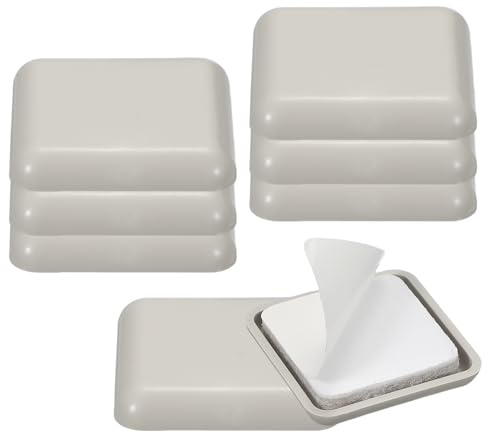 sourcing map 8 feltrini autoadesivi per mobili, quadrati, 3,5 cm, per mobili, pavimenti in legno massello, tavolo, divano, armadio, colore: cachi