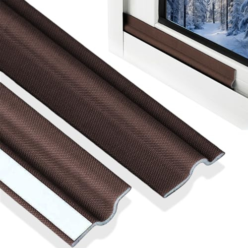 Fanchu Zugluftstopper & Türdichtungen, Dichtungsband für Türen Fenster, Fensterabdichtung Abdichtung zugluft, Fensterdichtung Selbstklebend, Kälte Fenster Zugluftstopper für Sommer und Winter,6 Meter