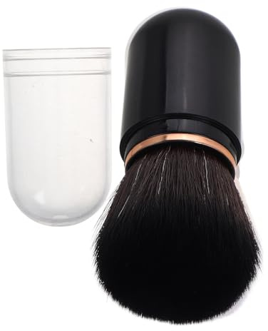 HAMPPLIES Mini Kompakt Rougeborste för Kinder Portabel Makeupborste med Borststrån Praktisk Pulver och Foundationborste för Enkel Applicering och Professionellt Resultat
