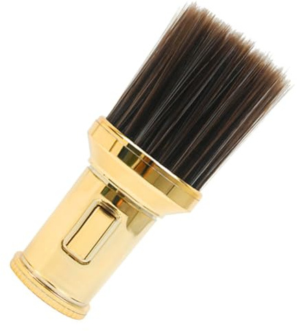 Friseurbürste Nackenreinigungsbürste, zum Haareschneiden für Friseure | Faser und Kunststoff, Goldfarbe, für Trim und Haarcut, für Tastatur und Hals