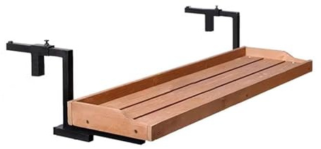 TapferBahn Mesa Colgante para BalcóN,Mesa Colgante Balcon,Mesa De Bar De BalcóN para Barandillas,Mesita Auxiliar para Colgar De Barandilla,FáCil De Instalar,para Espacios Reducidos