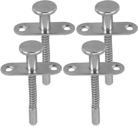 Housoutil 4 Piezas de Pestillos de Resorte para Cuna de Hierro Color Plata Altura Ajustable para Uso Versátil en Guardería y Hogar