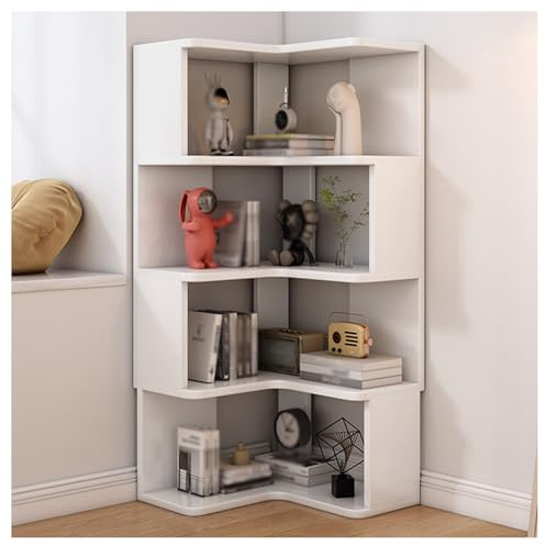 Corner Bookshelf, 7 Tier Etagere Shelf Storage Rack for Small Spaces, Tall Narrow Bookcase for Study, Living Room, Office Organization