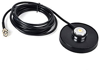 HYS NMO Magnetic Base Mount with 5M/16.4ft RG58 Cable BNC Male Connector for Cobra Midland Uniden Hand Held CB Radio/Vehicle/Car Mobile Radio