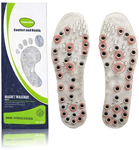 PURADO Magnetische Massage Einlegesohlen, Silikon, Erwachsene, Gesundheitsbewusste, Unisex, Einlegesohle, Transparent