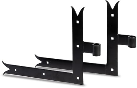 Alberts 306397 Fensterladen-Winkelband | Abschluss gerade oder Karpfenschwanz für oben oder unten | schwarzer Tauchlack | Rolle: Ø14 mm | Größe 250 x 300 x 35 mm | 2er Set