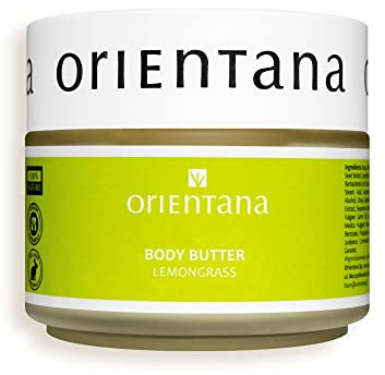 Orientana - Natürliche Körperbutter Zitronengras |Feuchtet die Haut intensiv an | Hilft, Cellulite loszuwerden | Macht weich und pflegt | Verlangsamt den Alterungsprozess | Verbessert die Laune - 100g