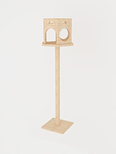 Großes Vogelhaus aus Holz auf Ständer, Vogelfutterhaus für den Außenbereich, stehend, passend für die meisten gängigen Hinterhof und kleine Vögel