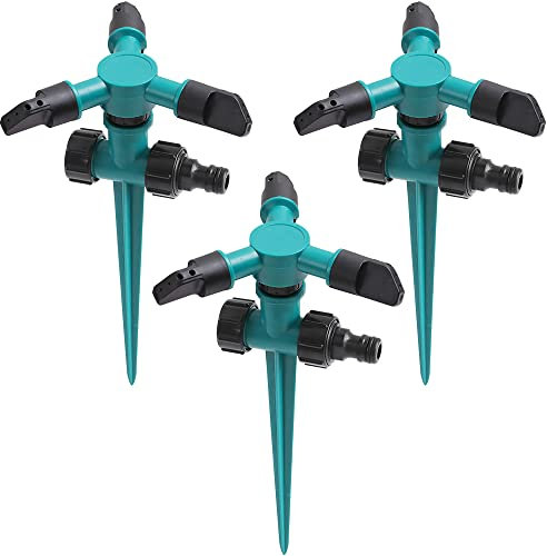 aspersor de Jardín, 3 Piezas Trípode para Césped, riego Sistemas de Riego para Jardines y Céspedes