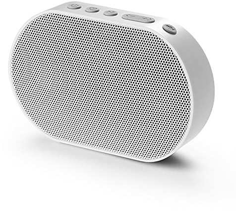 WANWEN Portable Speaker Portable Bluetooth Speaker Outdoor Wireless Smart Speaker 10W Stereo Music Speaker Support Alexa Voice 2200mAh 14H Mini (Color : White)