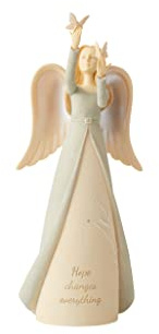Enesco Foundations Hope Changes Everything Butterfly Angel Figurine, 9 Inch, Multicolor