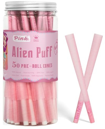 Pink Pre Rolled Cones, Rosa Vorgerollte Kegel, 109mm Kingsizeslim Cones Mit Filter Tip, 50 Kegel Langsam Brennende Und Ultradünne Rollenpapiere