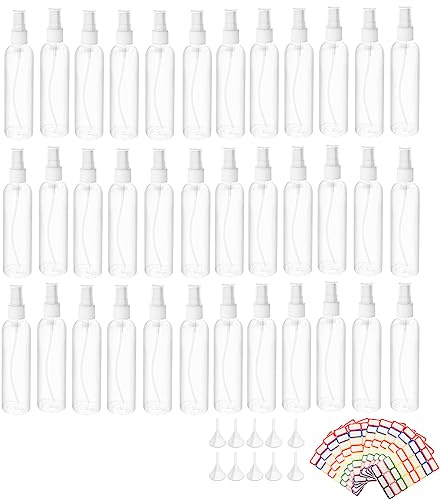 KEJJNYER 36 Pack 4oz Plastic Clear Spray Bottles Bulk, Mini