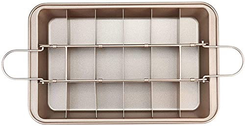 Moldes Para Pasteles De Acero Inoxidable Con Divisores Extraíbles, Moldes Para Pasteles Cuadrados Para Hornear En Horno De Cocina