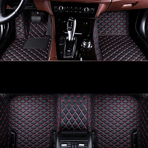 Fußmatten Allwetter Für Mazda Für CX-3 Für CX3 2019-2015 Fußmatten Auto-Außenbereich wasserdichte Leder-Boot-Liner-Teppiche Auto Fußmatten Teppich (Farbe : Schwarz und Rot)