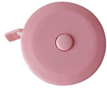 Maßband Selbstklebend 150 cm / 60-Zoll-Nähanschlag-Maßband Maßnahme einziehbarer Körperhöhe Messmesser for den Taillenumfang Nähanschlag Maßband Körper (Size : Pink)