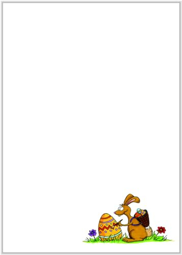 Briefpapier Ostern DIN A4 - Motivpapier Osterfest - 20 Blatt - Motiv Nr. 026 | 100g/m²