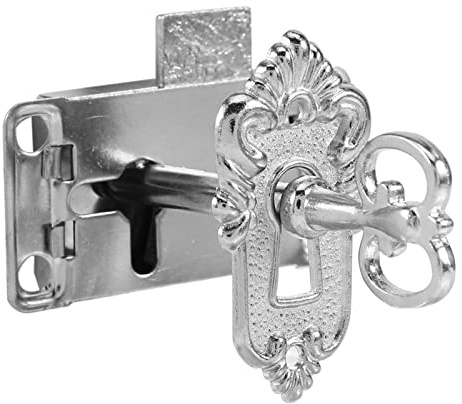 ANKROYU Antikes Schloss, Schrankschlösser Mit Schlüssel, Alter Einsteckschlossschlüssel, Antiker Klassischer Schlossschlüssel, Schubladenschrank, Kleiderschrank, Schrank, Tor, Türschlossschlüssel