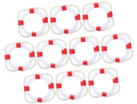 Toyvian 10stücke Teiliges Miniatur Rettungsring Modelle Dekorative Schwimmring Ornamente Für Puppenhaus Und Projekte Mediterrane Wohnaccessoires