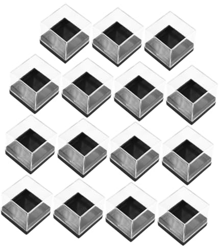 OUNONA 15 Stück Transparente Aufbewahrungsbox für Edelsteine Stern Würfelförmiger Probenkasten aus Ps Leichtes Design für Spielzeugsammlung und Ausstellungsproben