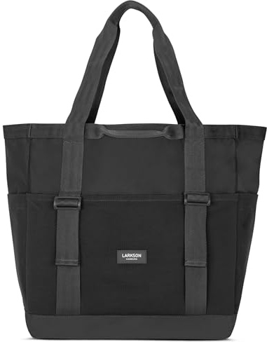 LARKSON Strandtasche - Smilla - Badetasche mit Reißverschluss - Shopper Tasche Damen & Herren - Familie Strand Beach - Einkaufstasche aus Recyceltem PET