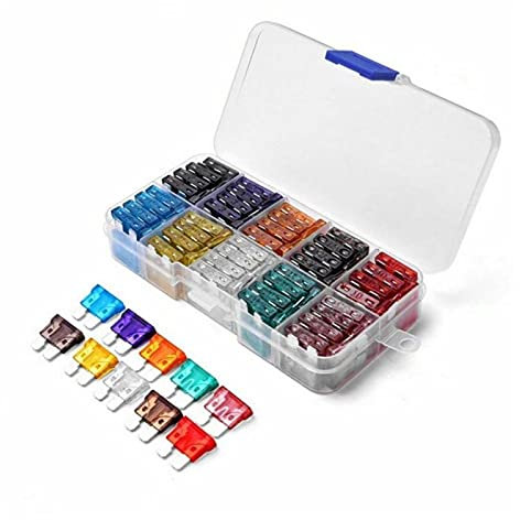 Sicherung 100PCS Autosicherungen 2A 3A 5A 7,5A 10A 15A 20A 25A 30A 35A Amp mit Box-Clip-Sortiment Auto Blade Type Fuse Set