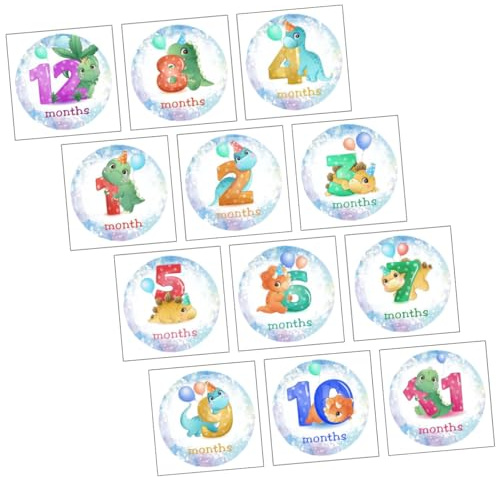 PHENOFICE 12stücke Neugeborenen Meilenstein Aufkleber Für Fotos Monatliche Erinnerungen Für Sichere Papiermaterialien Dekoration Für Babyfotos Und Feiern