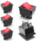 YOURKAY 4 Pezzi Interruttore a Bilanciere, Interruttore a Bilanciere con Lampada Rossa e Punto D'Argento - 16A 250V, Interruttore Bipolare, On-Off DPST Micro Switch