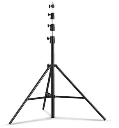 Projecteur Support de lumière en tube d'acier de 4M, avec support de trépied robuste à trous de 1/4 et 3/8, adapté aux lumières de caméra, aux lumières LED et au support de lampe Équipement électroniq