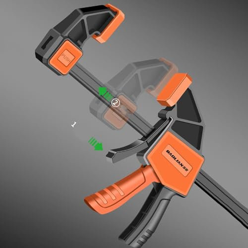 Bar Clamp for Woodworking, Quick-Release Steel Clamp, 450mm, Width 175mm Heavy-Duty Spreader with Micro-Adjustment Handle for Precision Metalworking and Craft Projects
