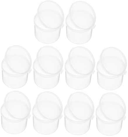 SHINEOFI 10 pièces Boîte Rangement Ronde Transparente avec Couvercle Hermétique Plastique pour Bijoux et Petits Objets Boîte Empilable Pratique