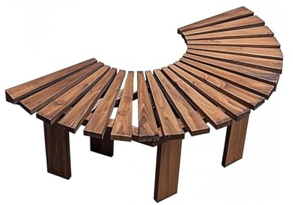 BZJPRFC Banco De Árbol con Marco, Muebles De Exterior, Decoración De Asientos, Tiras De Madera Unidas, Diversas Combinaciones De Formas, Capacidad 400 Kg(Ccolor2)