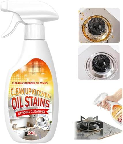 Heavy-Duty Kitchen Degreaser Foam Cleaner, Strong Oil Detergent Lemon Cleaner,Multipurpose Oil Stain Remover,Kitchen Degreaser Foam Spray,All Purpose Cleaning Spray for Oven,Cabinet, Grill (1)