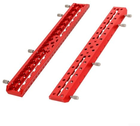 Espejo de guía astronómica para telescopio, placa de cola de milano con ranura de guía de doble propósito y compatibilidad con abrazadera estándar Vixen, aleación de aluminio, rojo (320 mm)