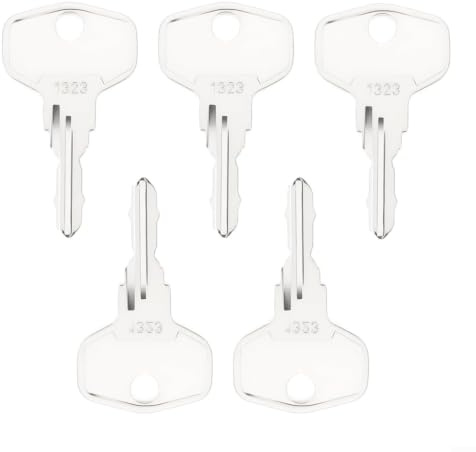 Glewi 5 Pack Handle Wrenches for Hoppe Locks for Code 1323 UPVC Alloy Keys Silver Tool Set for Home Security Maintenance Repair