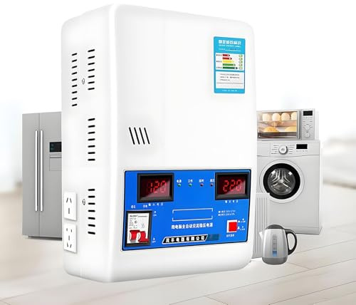 Regolatore Di Tensione Automatico 220v, Tensione Stabilizzatore Ca Monofase Doppio Schermo Visualizzazione Digitale 6 Principali Protezioni Per Stabilizzatore Di Alimentazione Domestica(30000W)