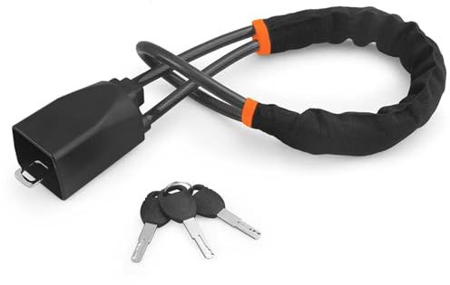 Rattlås och säkerhetsbälteslås, Rattlås med säkerhetsbältesuttag Stålrep Universal Theft Multicolor 3 nycklar(Black)