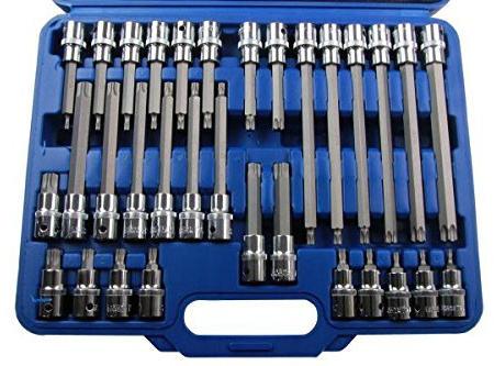 US PRO 32 Piece Extra Long 1/2 Drive Torx Bit Socket Set 1372